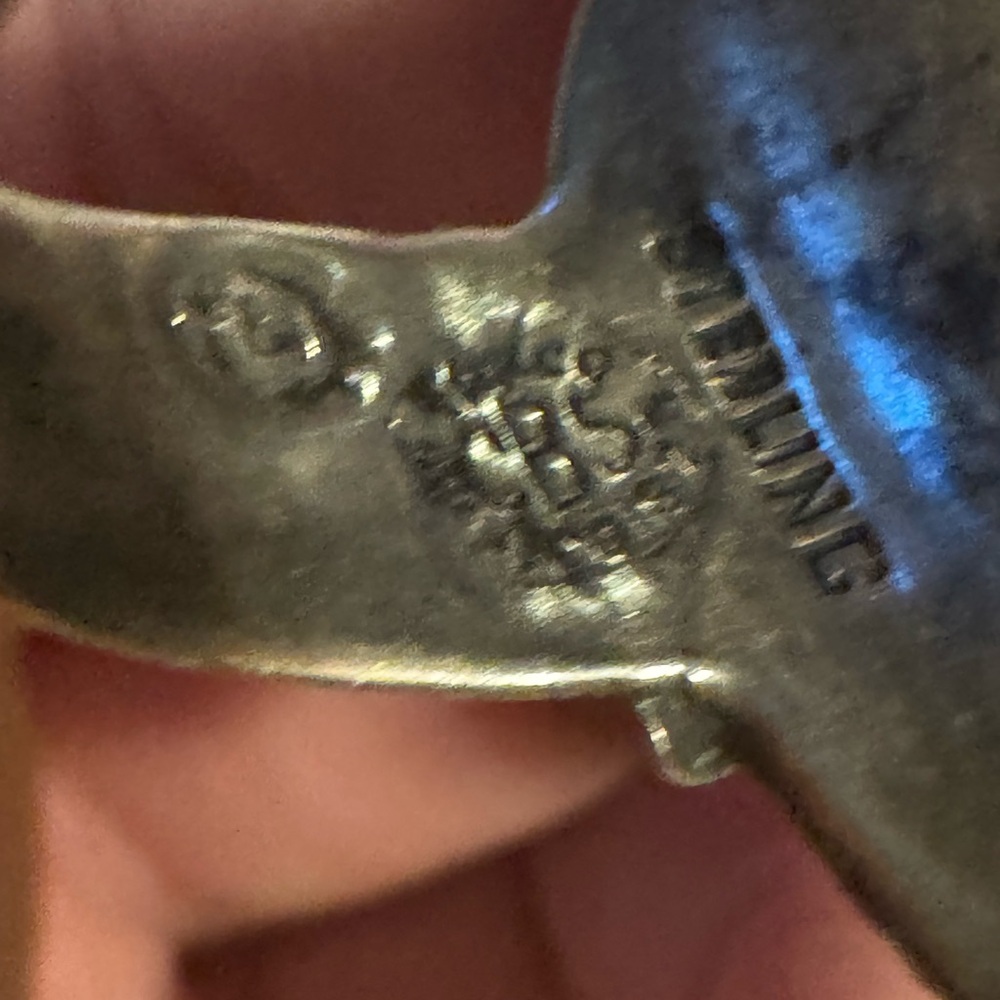 Signed Sterling Silver Ring With Three Amethyst S… - image 7